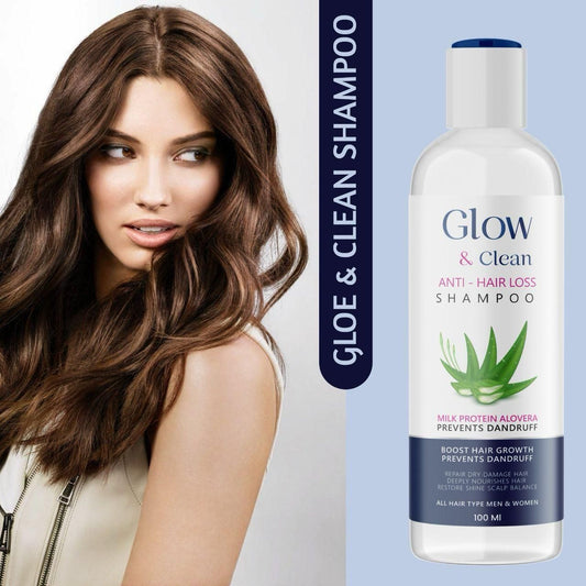 GLOW & Clean Anti-Hair Loss Shampoo 100ml - Infused with 25 Rich Ingredients for Healthy Hair